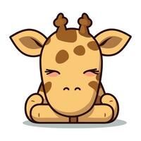 cute giraffe cartoon design. vector illustration eps10 graphic