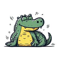 Crocodile. Vector illustration of a cute crocodile.