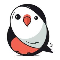 Penguin icon. Cute cartoon penguin. Vector illustration.