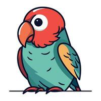 Parrot icon. Flat illustration of parrot vector icon for web design