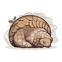 Tortoise sleeping. Vector illustration of a tortoise sleeping.