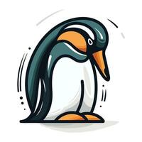 pingüino icono. dibujos animados ilustración de pingüino vector icono para web