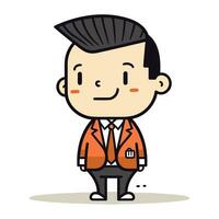 Businessman Smiling   Cartoon Vector Illustration