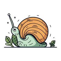 Snail icon. Cartoon illustration of snail vector icon for web design