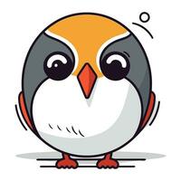 Cute cartoon penguin. Vector illustration of a cute penguin.