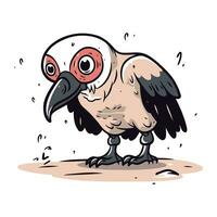 Illustration of a vulture. Vector illustration of a vulture.