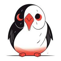 Penguin. Cute cartoon penguin. Vector illustration.