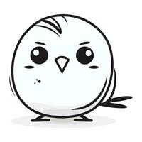 Cute bird icon. Cartoon illustration of cute bird icon for web design vector