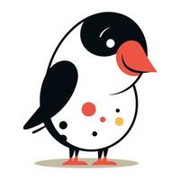 Cute cartoon penguin. Vector illustration isolated on white background.