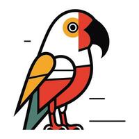 Parrot icon. Flat illustration of parrot vector icon for web