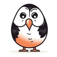 Cute cartoon penguin. Vector illustration isolated on white background.