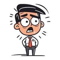 Angry boss. Vector illustration in cartoon style. Isolated on white background.