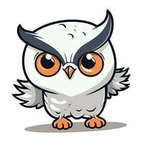 Owl Cartoon Mascot Character Vector Illustration. Owl Bird