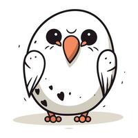 Cute cartoon owl. Vector illustration isolated on a white background.