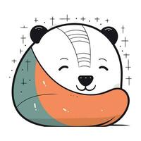 Cute cartoon panda. Vector illustration of a panda.