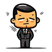 Angry Businessman   Cartoon Vector Illustration