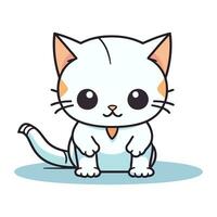 Cute cat cartoon. Vector illustration. Cute cartoon cat.