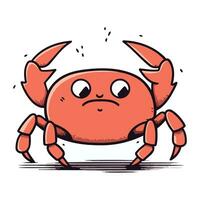 Crab. Vector illustration. Isolated on a white background.