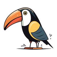 Toucan bird. Vector illustration isolated on a white background.