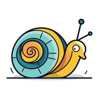 Snail icon. Flat illustration of snail vector icon for web design