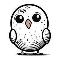 cute cartoon owl on white background. vector illustration. eps