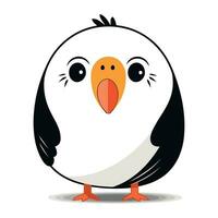 Cute penguin isolated on a white background. Vector illustration.