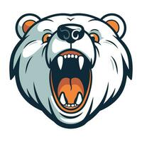 Angry bear mascot. Vector illustration for t shirt. poster and other uses