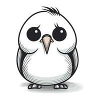 cute cartoon penguin isolated on white background. vector illustration.