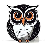 Owl. Vector illustration. Isolated on a white background.