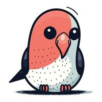pingüino. vector ilustración de un linda dibujos animados pingüino.