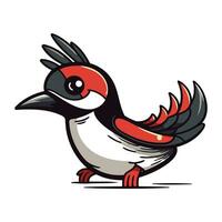 Woodpecker. Vector illustration of a cartoon woodpecker.