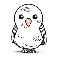Cartoon owl on white background. Vector illustration in cartoon style.