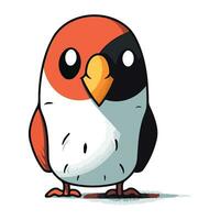 Penguin isolated on white background. Vector illustration. Cartoon style.