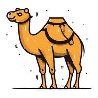 Camel. Vector illustration. Isolated on a white background.
