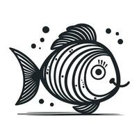 Fish icon. Vector illustration isolated on white background. Design element.