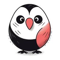 Cute cartoon penguin. Vector illustration on a white background.