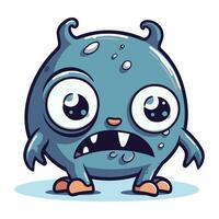 Cartoon monster. Vector illustration of a monster with big eyes.