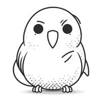 Cute cartoon owl. Vector illustration isolated on a white background.