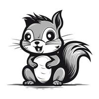 Squirrel cartoon mascot isolated on white background. Vector illustration for your design