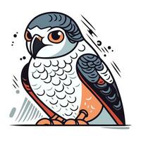 Illustration of a cute owl in cartoon style. Vector illustration.