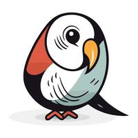 pájaro icono. animal dibujos animados tema. vistoso diseño. vector ilustración