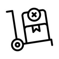 no trolley symbol icon vector