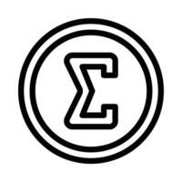 summation symbol icon vector