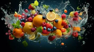 a colorful celebration of nature freshness with liquid photo
