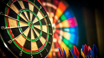 a dart board with the word darts on it photo