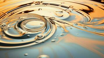 a droplet falls reflecting wave patterns on water photo