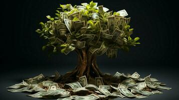 a heap of wealth success and growth photo