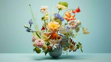 a modern bouquet symbolizes springtime freshness photo