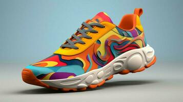 a modern multi colored abstract sports shoe photo