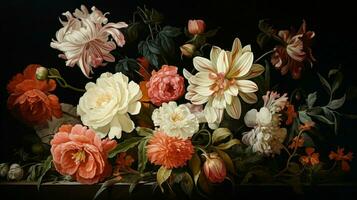 a painting of flowers that is from the series photo